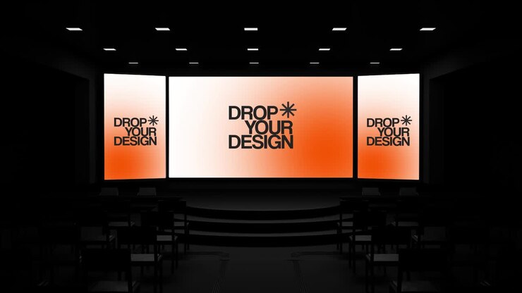 Digital Display Screen Mockup