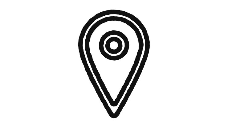 Location Icon Animation Footage & Alpha Channel