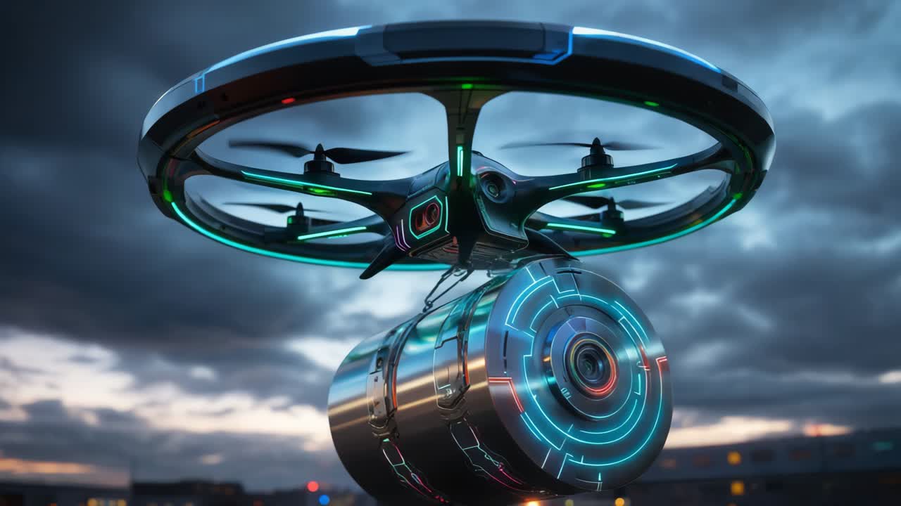 sistema de entrega de drones futurista