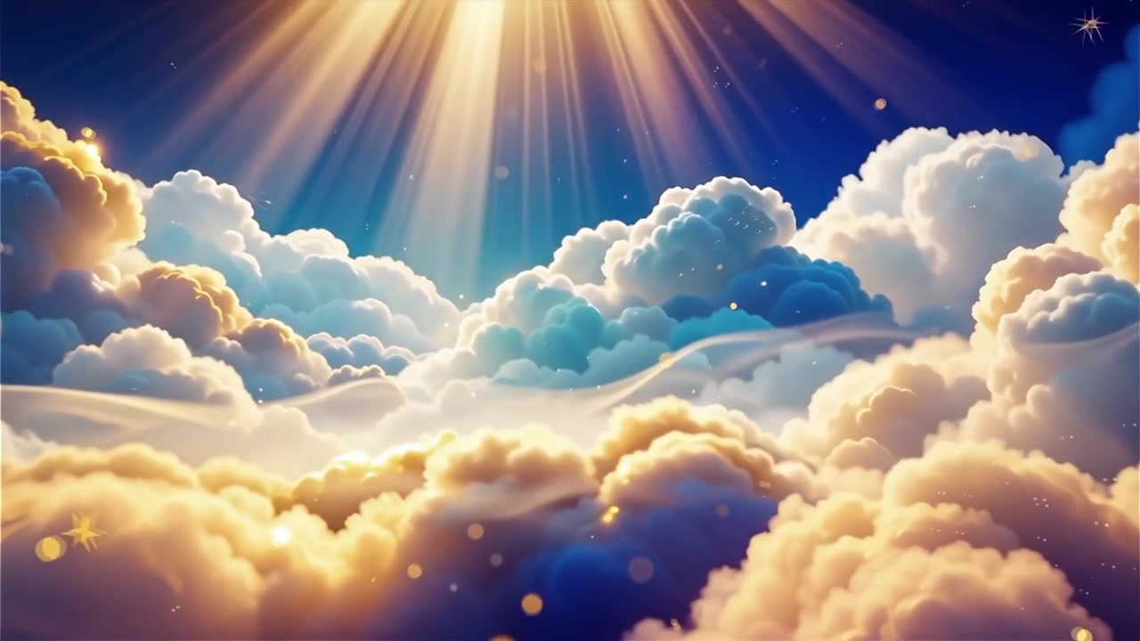Christian Heavenly Light Worship Background