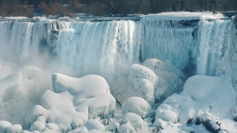 invierno en las cataratas del niágara 4k video 10