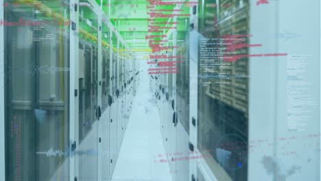 Animation-of-data-processing-against-computer-server-room