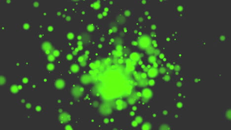 Animation-fly-abstract-green-bokeh-and-particles-2