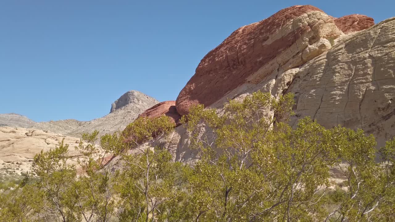 Big sandstone peak view in Red Rock Canyon from Nevada