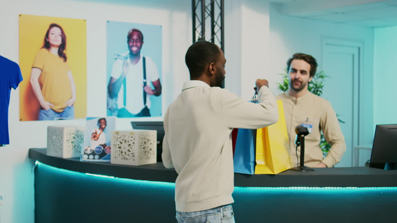 Shopping in a Clothing Store