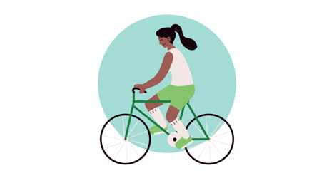 woman cycling