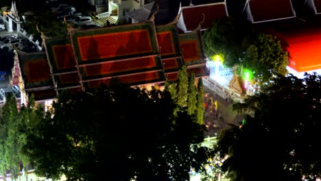 makha bucha day time lapse in a temple, pattaya, thailand
