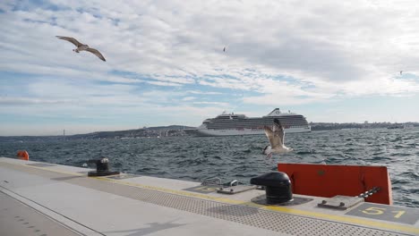 un crucero atracado en el puerto de estambul