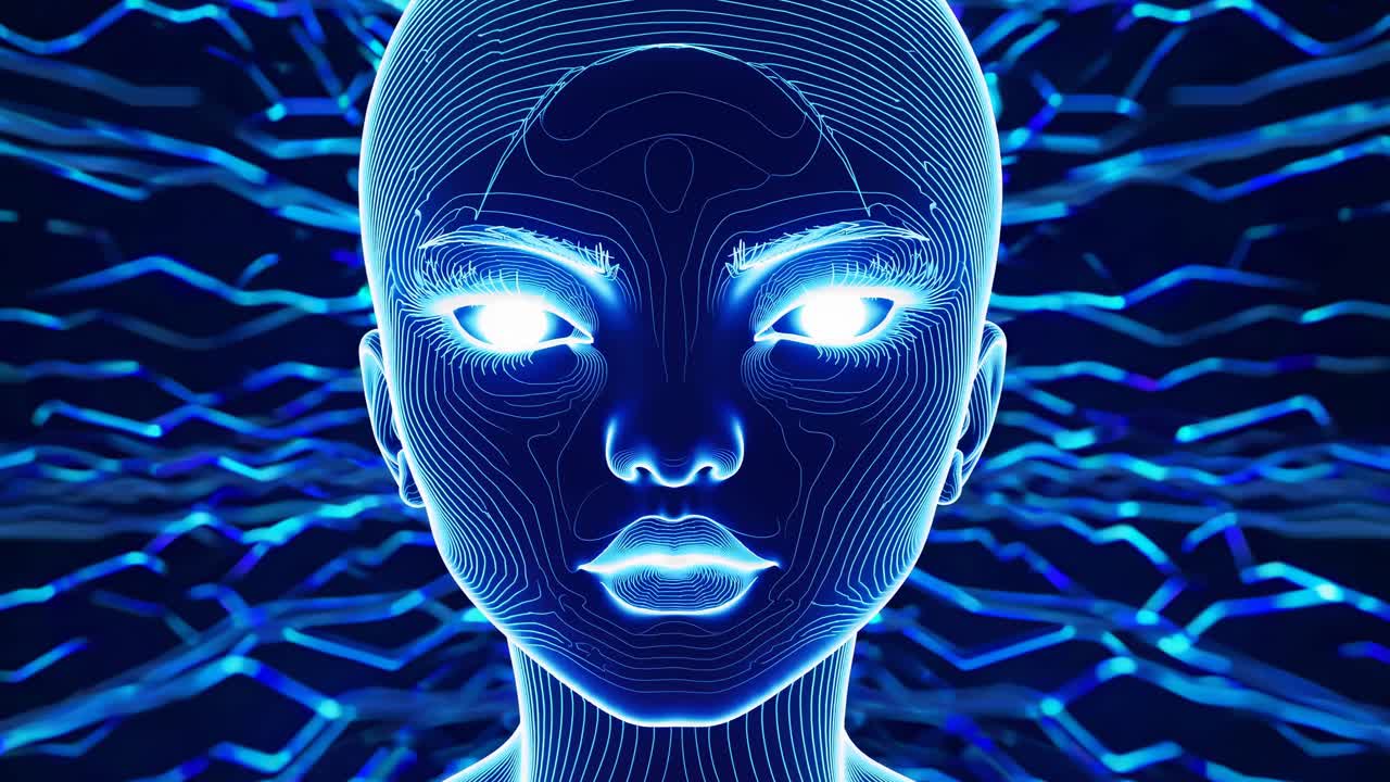 Digital Art Portrait of a Futuristic Woman