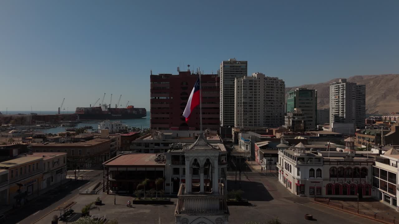 Iquique playa brava chile tarapaca cavancha day beach city plaza de armas chilean flag