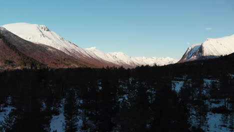 Beautiful-aerial-view-of-a-Norwegian-landscape-at-Sunnmøre