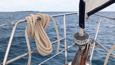 front sailing boat new caledonia nature