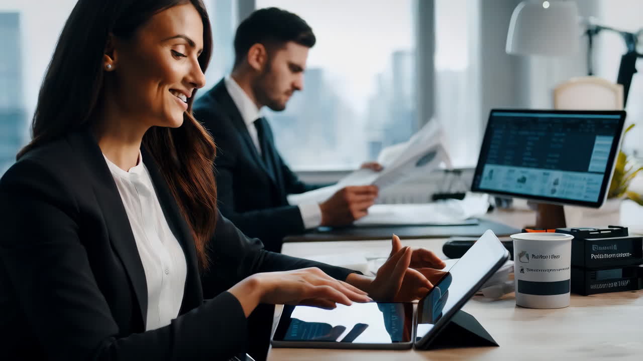 personas de negocios que trabajan en la oficina