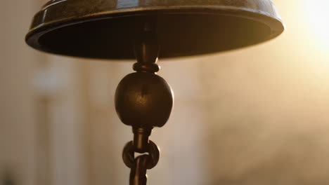 close-up of an antique bell
