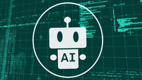 Animación-Del-Procesamiento-De-Datos-Digitales-Y-Con-Chat-Bot-Ai-Sobre-Fondo-Negro