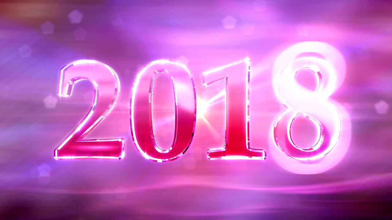 New Year 2018 Loopable Background
