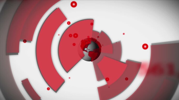 Earth spinning with red cells emulating from it