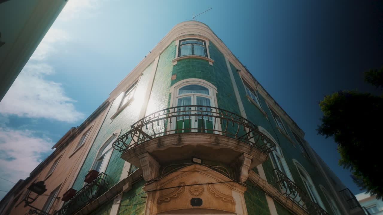 Architectural Building with Balcony