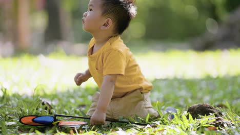 vietnamese child in a park