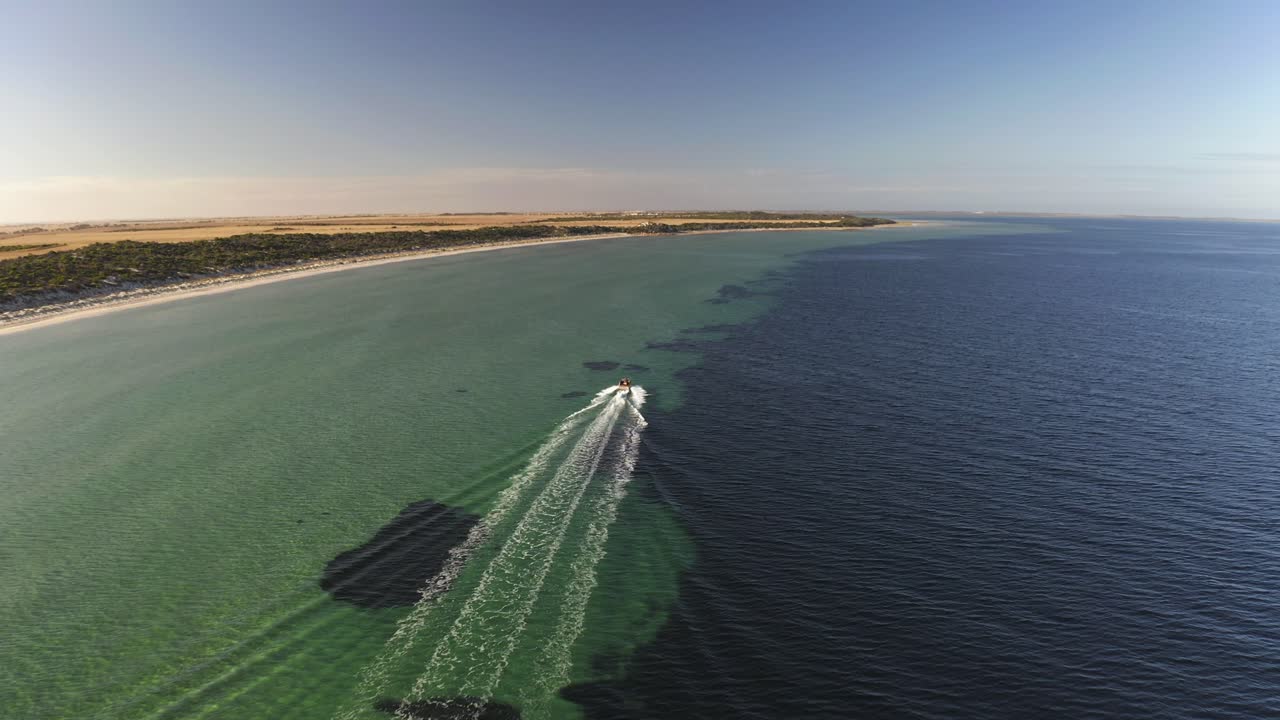 Vista aerea con drone della costa della penisola di Yorke, Australia Meridionale