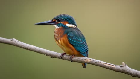 a colorful kingfisher perched gracefully on a branch, showcasing its vibrant feathers and captivating presence against a soft background