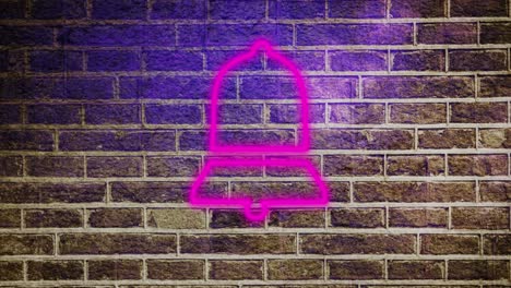 pulgares hacia abajo signo de neón en la pared de ladrillo 4k