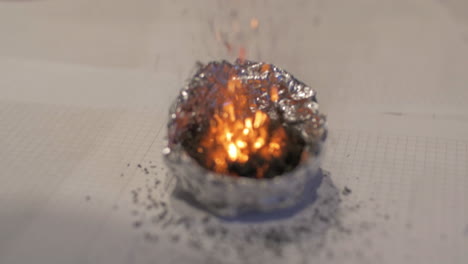 chemistry demonstration with volcano experiment