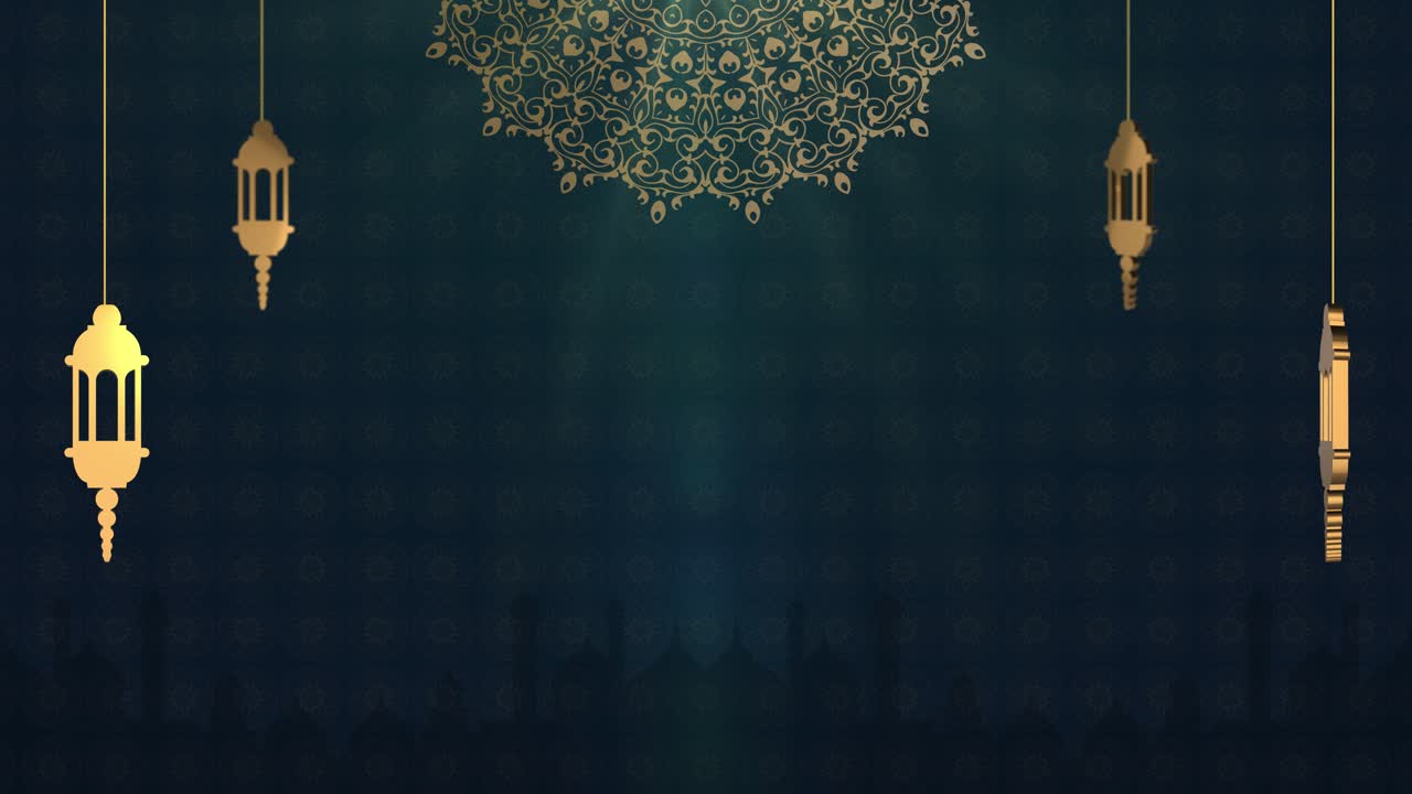 Ramadan Greetings: Islamic Floral & Lantern Background