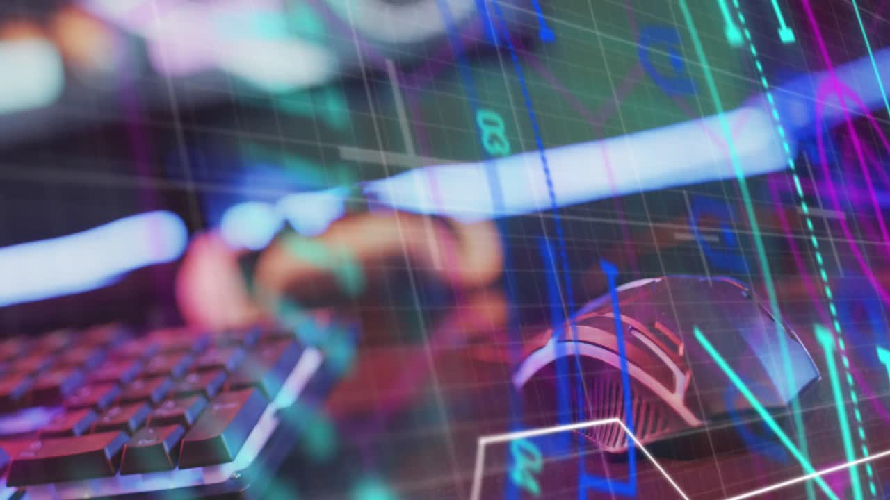 비디오 게임 컴퓨터 장비를 통해 범위의 애니메이션과 데이터 처리