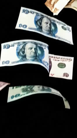 dinero que cae