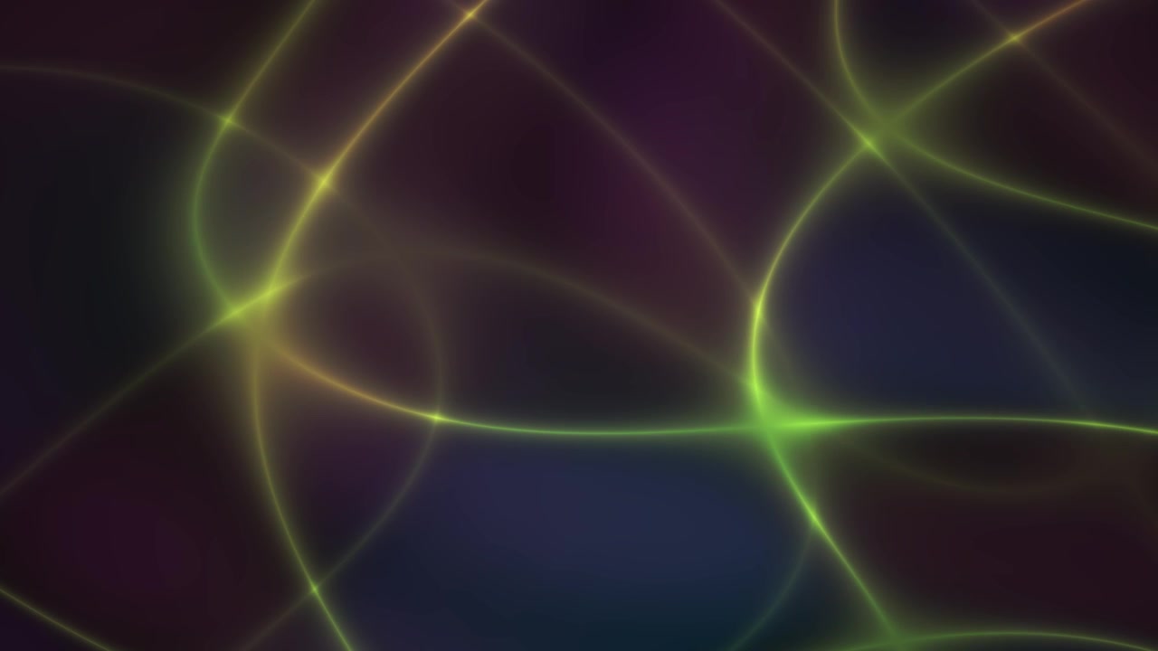 Sfondo Astratto con Curve di Luce Neon Verde e Gialla Brillante
