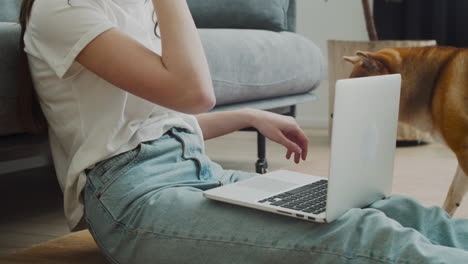 An-Unrecognizable-Woman's-Hands-Are-Typing-On-A-Computer-Keyboard-1