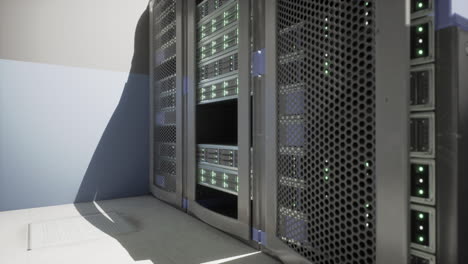 racks de servidores en un centro de datos