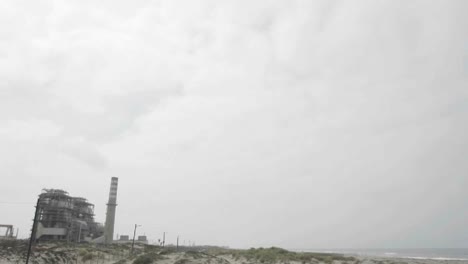 Time-lapse-of-dark-clouds-over-a-plant