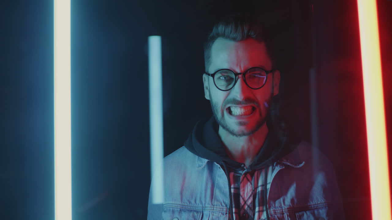 Man in Neon Lights