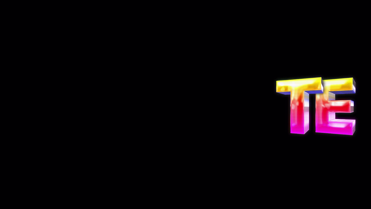 Animated Colorful Glowing Checkmate Text on Black Background