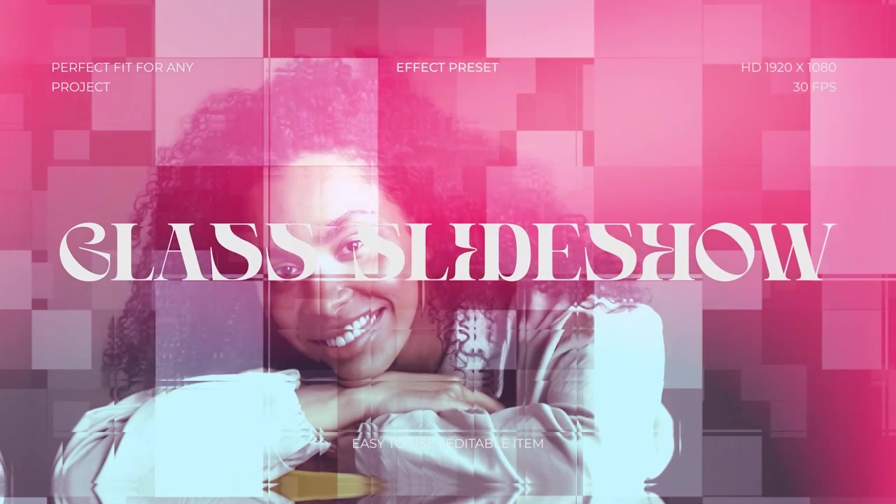 Glass Slideshow Video Template with Diverse People