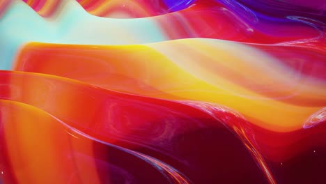 fondo fluido abstracto en bucle estilo de mármol multicolor. hermosa superficie ondulada brillante de líquido con patrón, color de gradiente y ondas de flujo en él. bg creativo brillante con animación suave y suave.