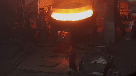 steel production in a factory