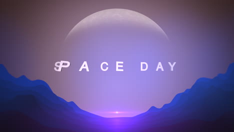 Space-Day-with-moon-and-blue-mountains-in-space