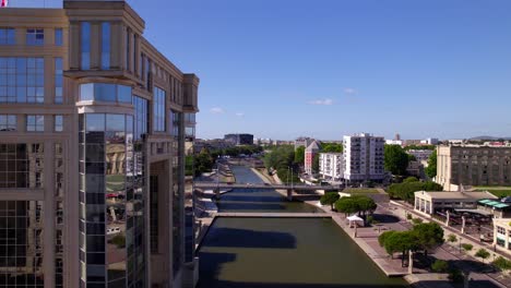 beauty and design architecture in the antigone district of montpellier, france