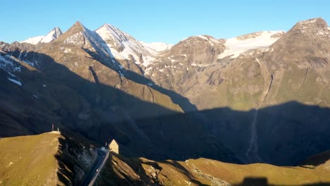 Luftaufnahme-Des-Edelweisspitze-Gipfels-Auf-Der-Großglockner-Landschaftlich-Reizvollen-Hochalpenstraße,-österreich