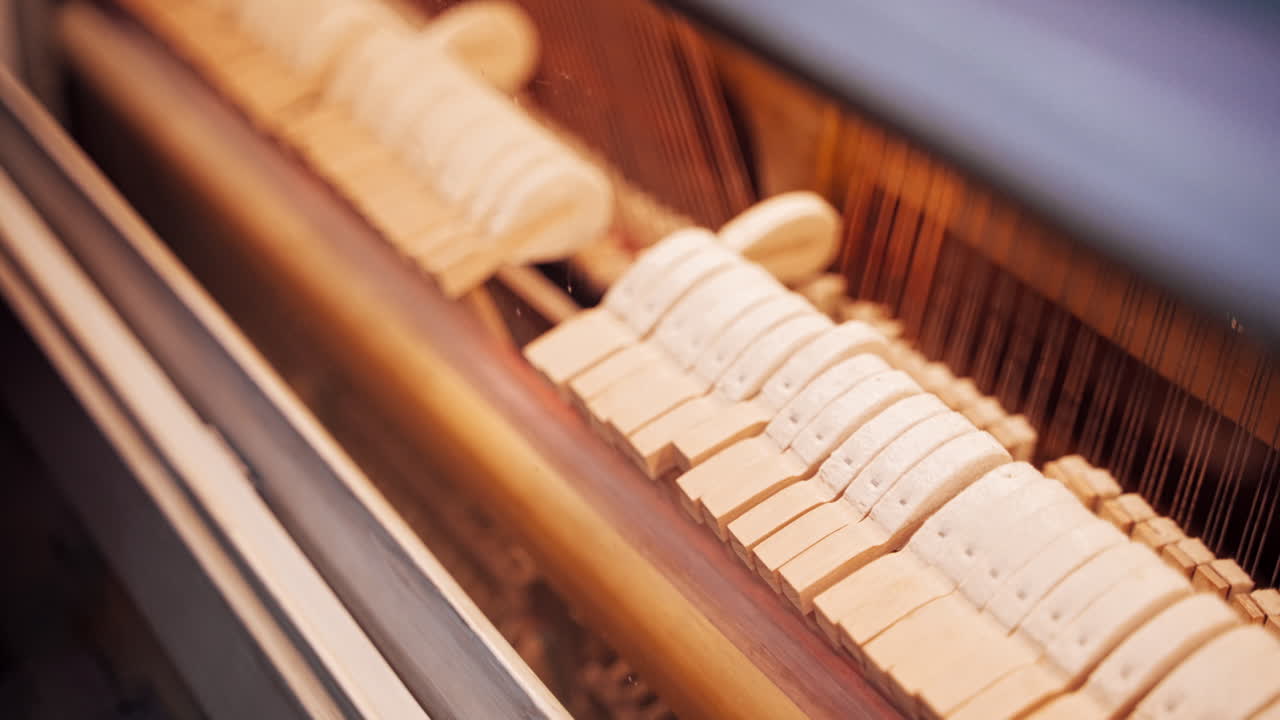 The mechanism of the piano works. The piano mechanism creates sound. How does the piano. How the piano creates sound.