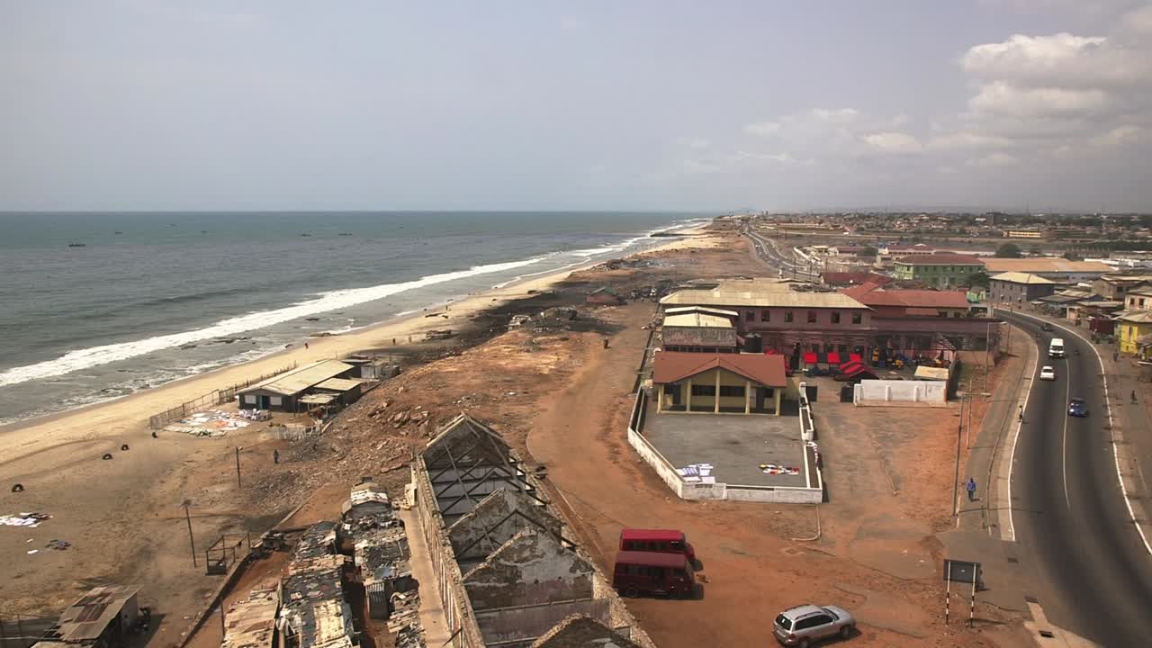 Aerial view of Jamestown, Accra's historic fishing district