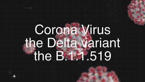 corona virus delta variant animated video text india