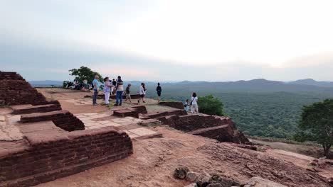 sunset view from sigiriya rock fortress, sri lanka