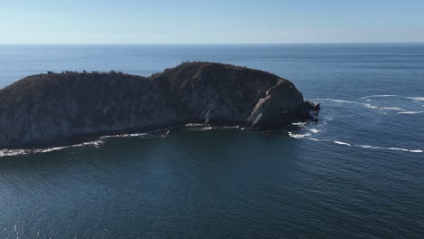 aerial views of the huatulco national park and its coasts captured by drones