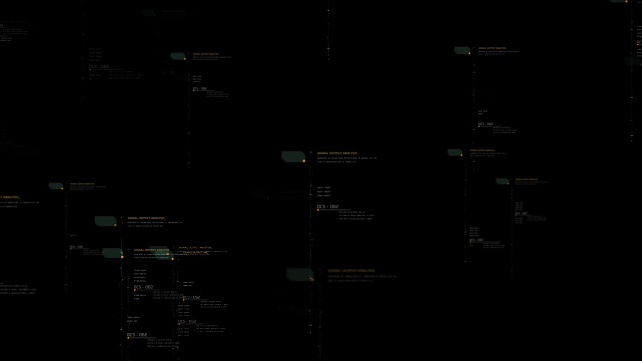 Futuristic Floating Digital data - Numbers Telemetry