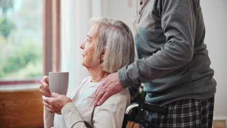 Home,-holding-hands-and-senior-couple