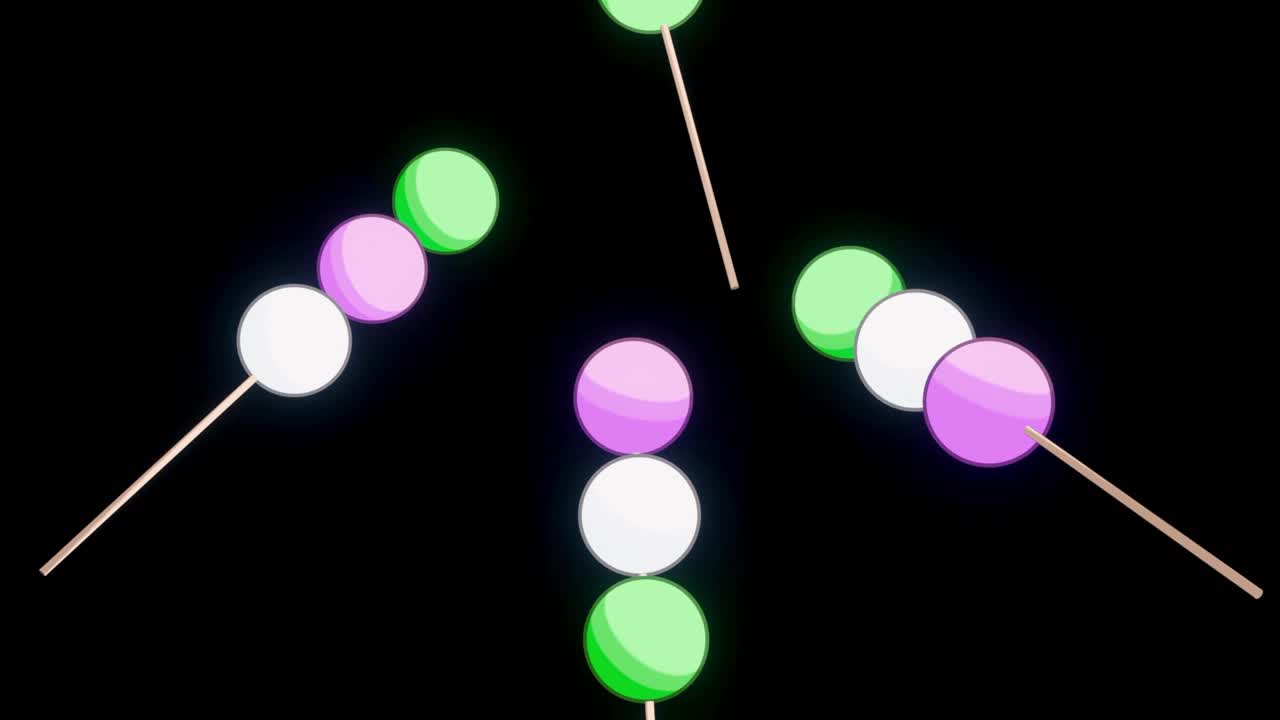 댄고 일본 과자 일러스트레이션